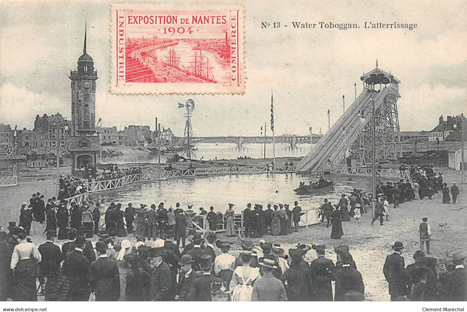 Exposition De NANTES 1904 - Water Toboggan - L'atterrissage - Très Bon état - Nantes