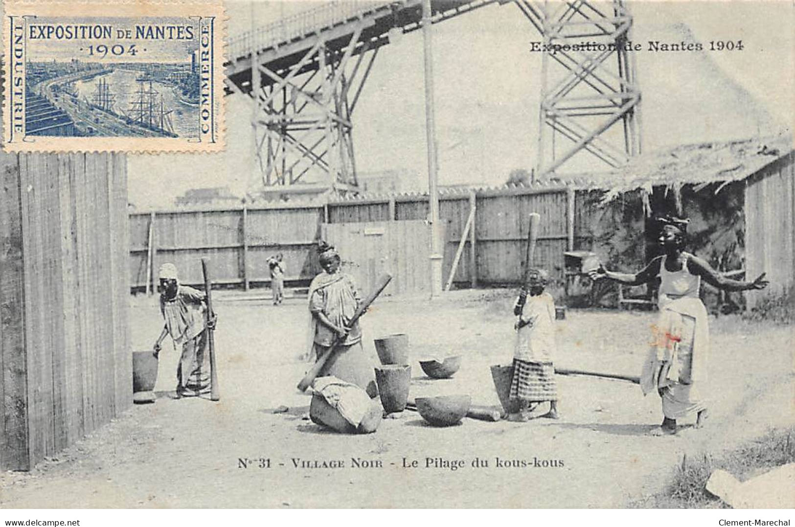 Exposition De NANTES 1904 - Village Noir - Le Pilage Du Kous Kous - Très Bon état - Nantes