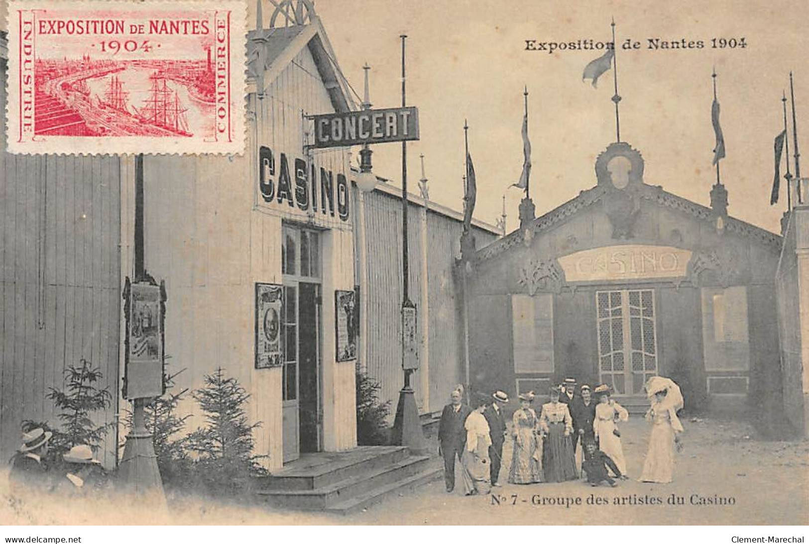 Exposition De NANTES 1904 - Groupe Des Artistes Du Casino - Très Bon état - Nantes