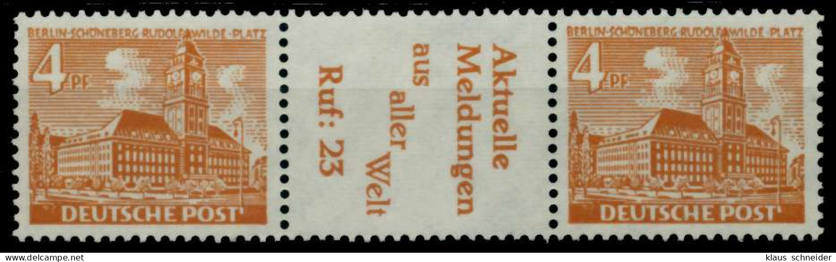 BERLIN ZUSAMMENDRUCK Nr W28 Postfrisch 3ER STR X6BE61E - Zusammendrucke