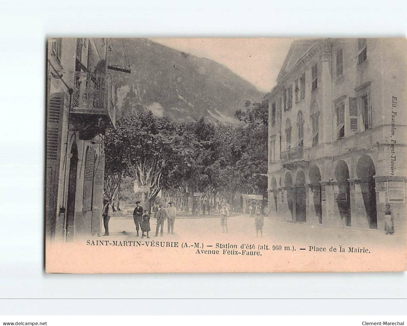 SAINT MARTIN VESUBIE : Place De La Mairie, Avenue Félix-Faure - Très Bon état - Saint-Martin-Vésubie