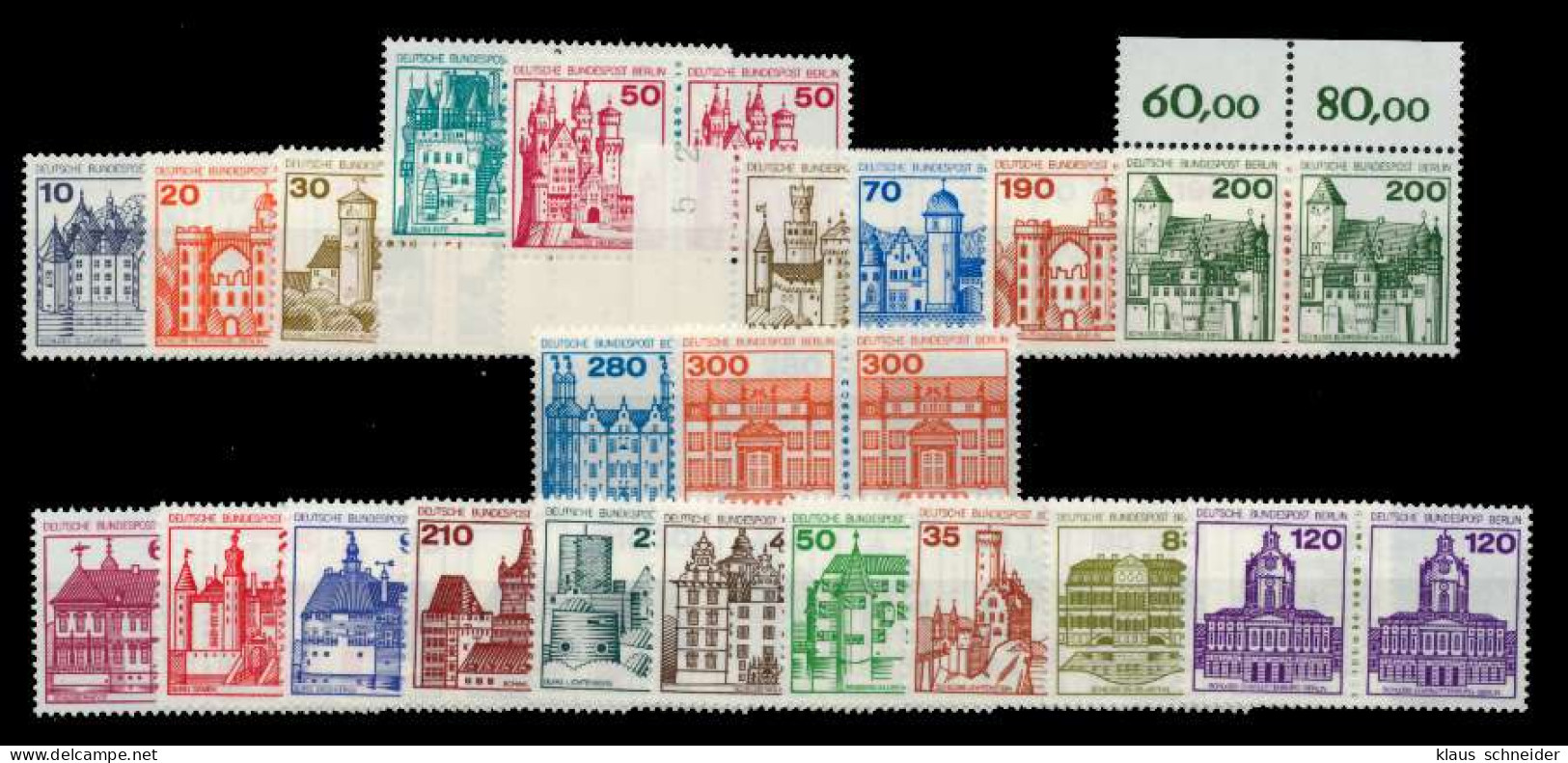 BERLIN DS BURGEN U. SCHLÖSSER Nr 532-WP-677-WP X6C3CFE - Unused Stamps