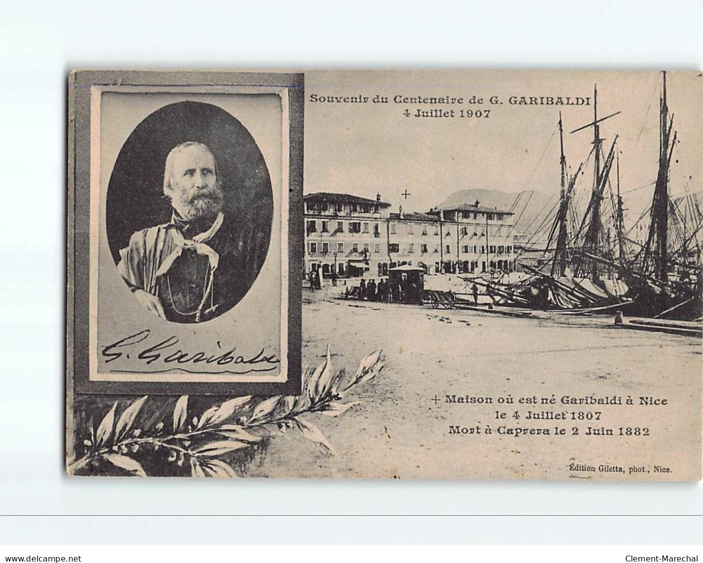 NICE : Souvenir Du Centenaire De G.Garibaldi, Maison Où Est Né Garibaldi - Très Bon état - Lots, Séries, Collections