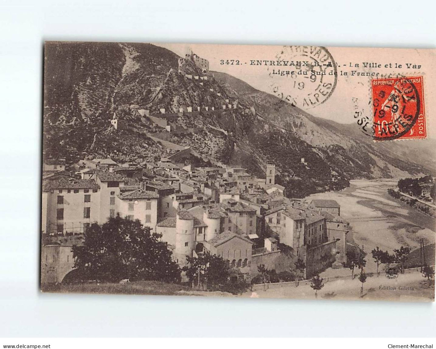 ENTREVAUX : La Ville Et Le Var - Très Bon état - Autres & Non Classés