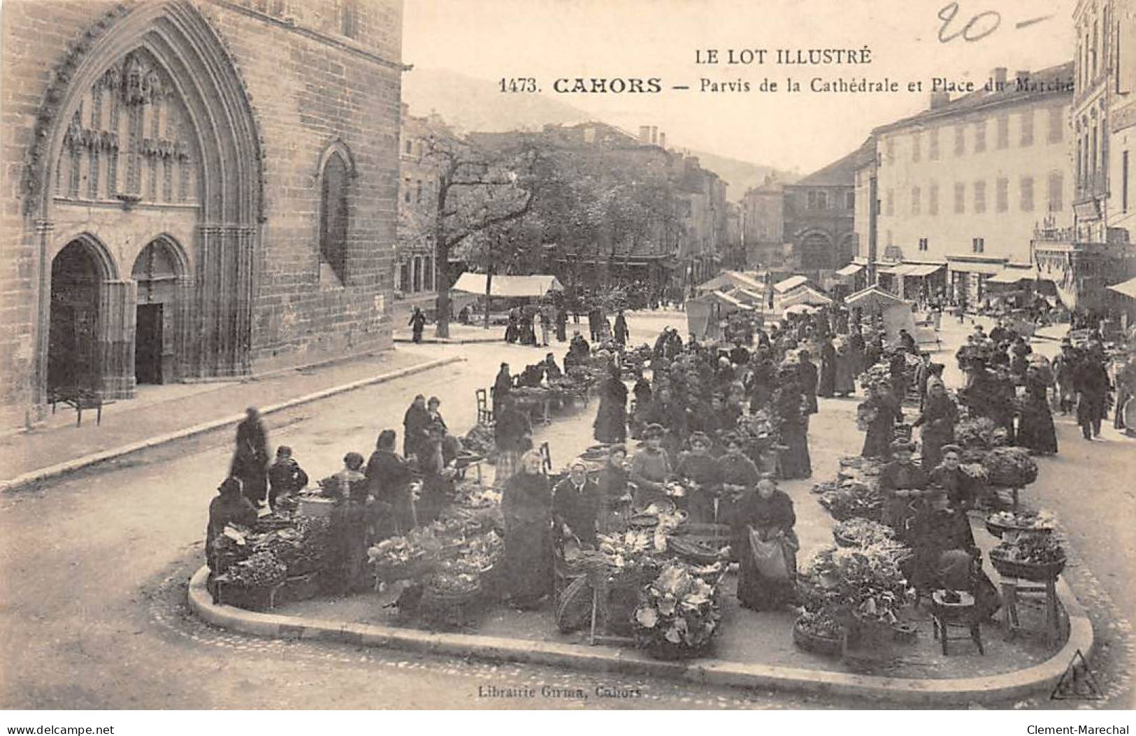 CAHORS - Parvis De La Cathédrale Et Place Du Marché - Très Bon état - Cahors