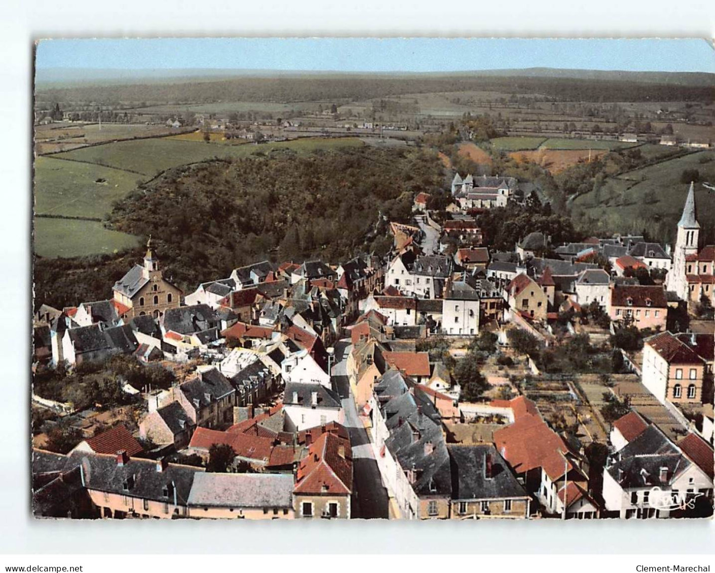 CHANTELLE LE CHATEAU : Vue Générale Aérienne, L'Eglise Et L'Abbaye - Très Bon état - Other & Unclassified