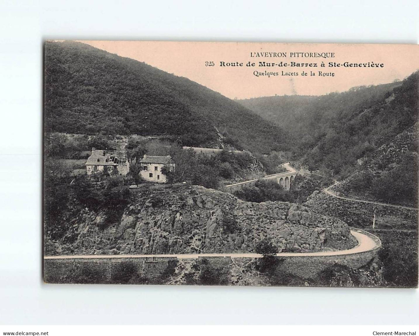 Route De Mur-de-Barrez à Sainte-Geneviève, Quelques Lacets De La Route - Très Bon état - Other & Unclassified