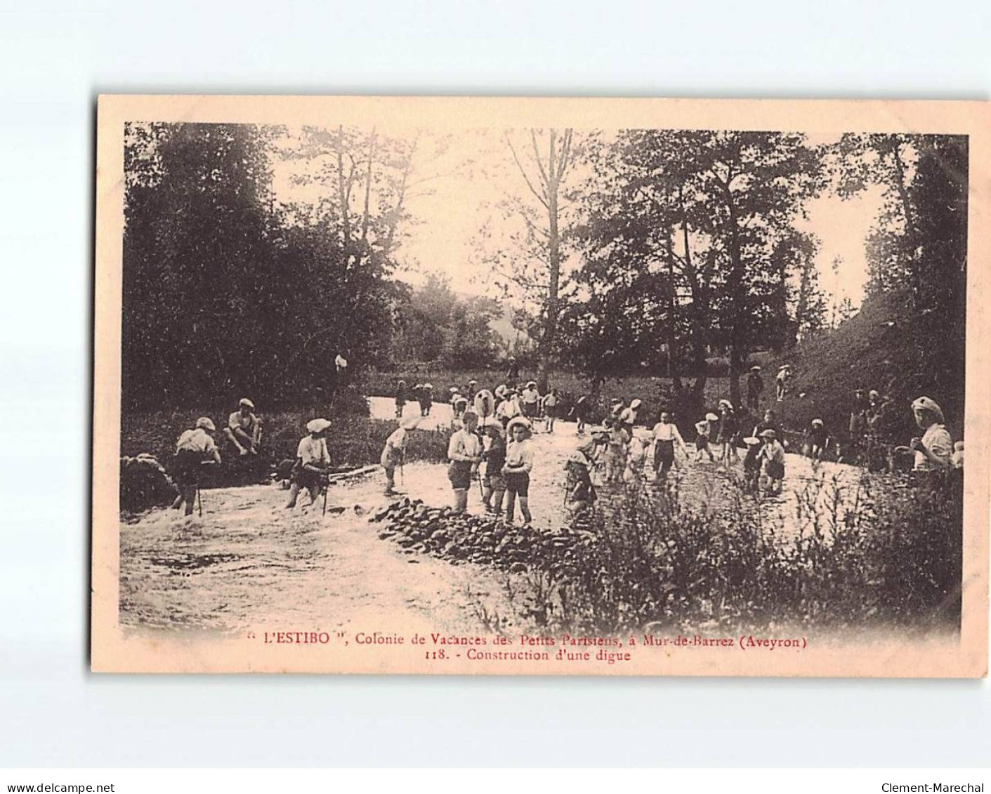 L'ESTIBO : Colonie De Vacances Des Petits Parisiens à Mur-de-Barrez, Construction D'une Digue - Très Bon état - Other & Unclassified