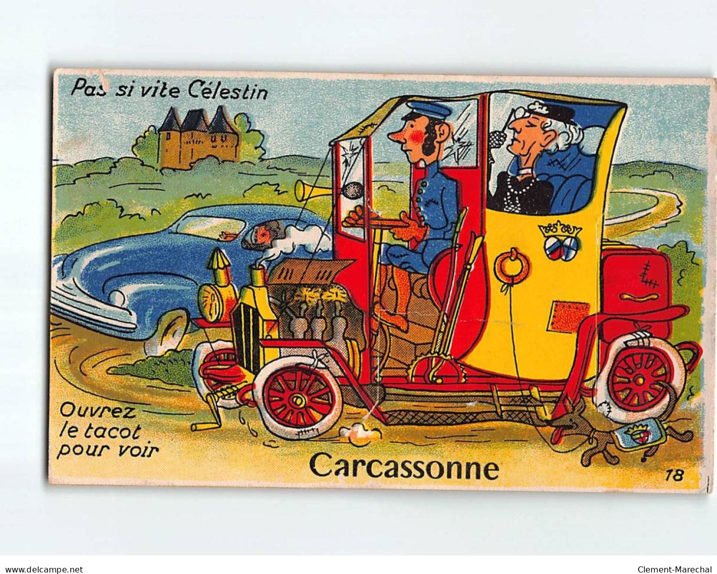 CARCASSONNE : Carte Souvenir, Système Dépliant - Très Bon état - Carcassonne