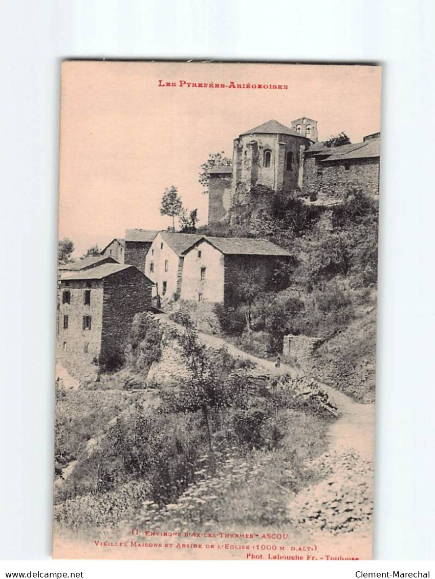 ASCOU : Vieilles Maisons Et Abside De L'Eglise - Très Bon état - Sonstige & Ohne Zuordnung