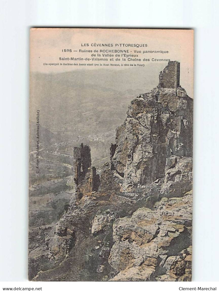 Ruines De Rochebonne, Vue Panoramique De La Vallée De L'Eyrieux, St-Martin De Valamas - Très Bon état - Autres & Non Classés