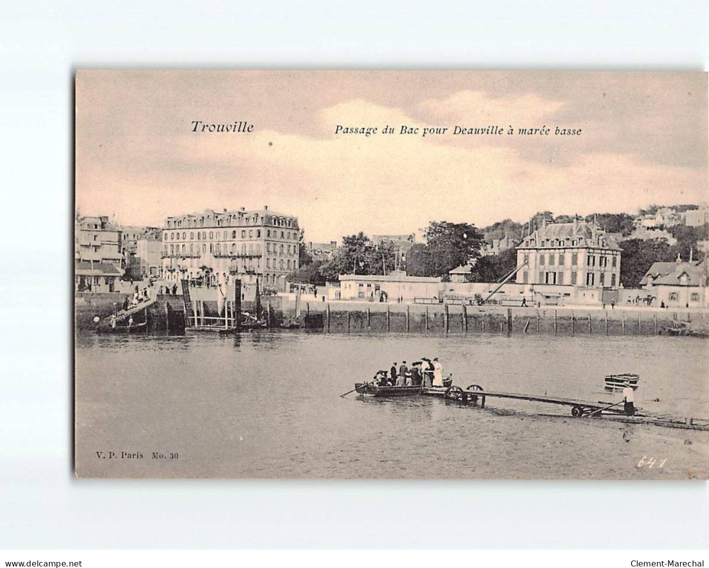 TROUVILLE : Passage Du Bac Pour Deauville à Marée Basse - Très Bon état - Trouville