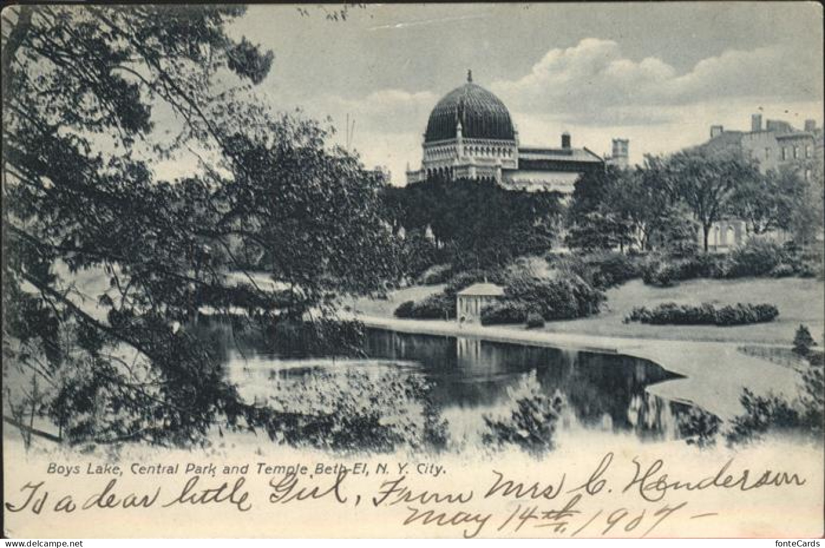 11322683 New_York_City Boys Lake _ Central Park And Temple Beth_El - Other & Unclassified