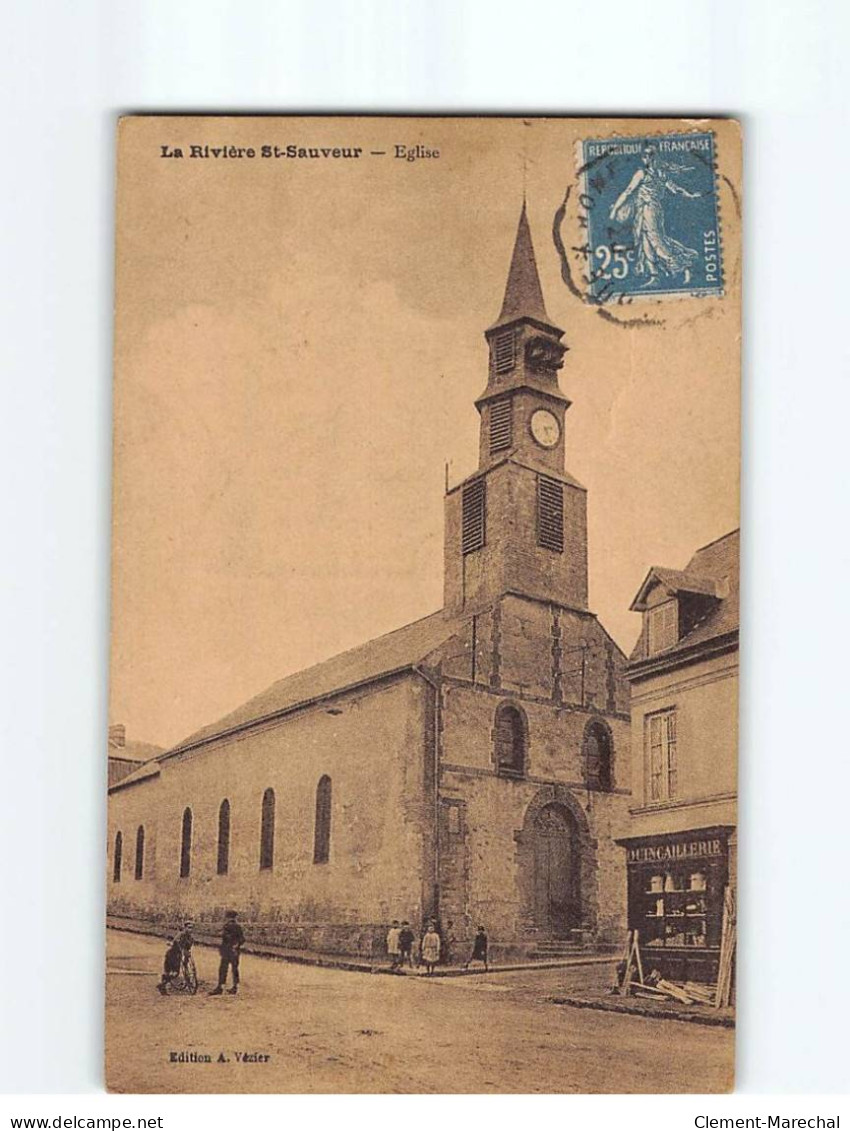 LA RIVIERE SAINT SAUVEUR : L'Eglise - Très Bon état - Autres & Non Classés