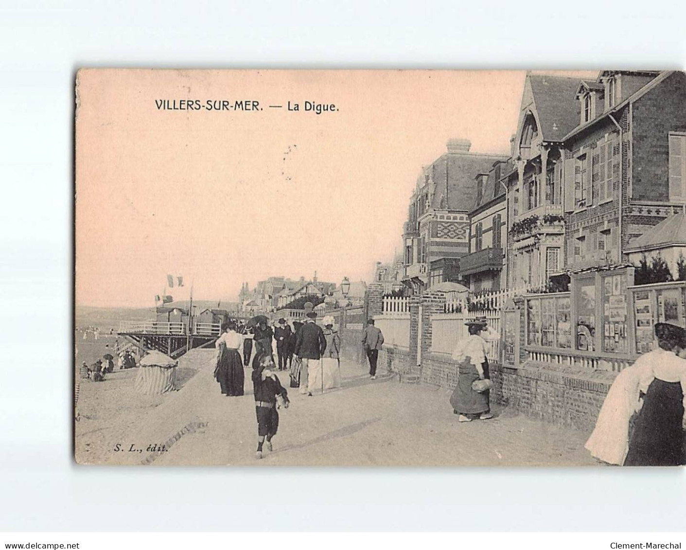 VILLERS SUR MER : La Digue - état - Villers Sur Mer