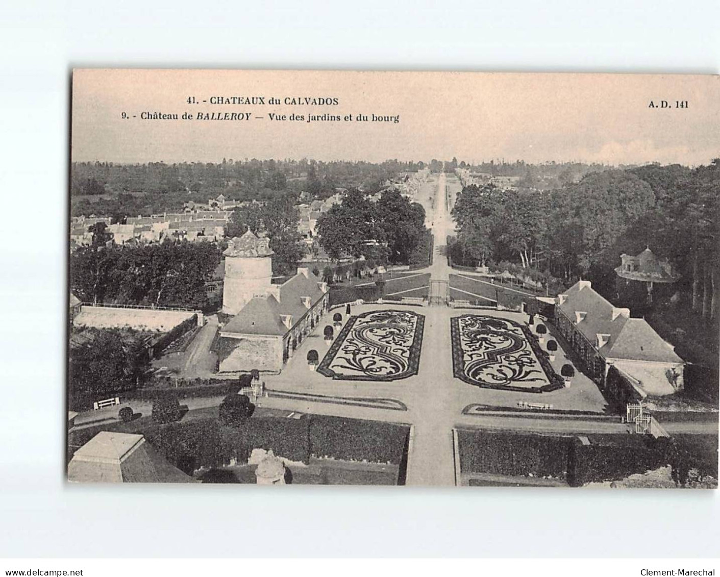 Château De BALLEROY : Vue Des Jardins Et Du Bourg - Très Bon état - Autres & Non Classés