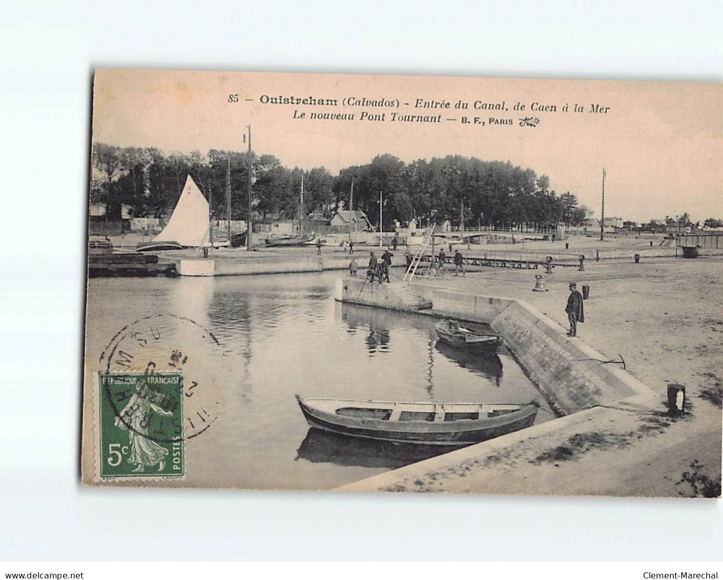 OUISTREHAM : Entrée Du Canal De Caen à La Mer, Le Nouveau Pont Tournant - état - Ouistreham