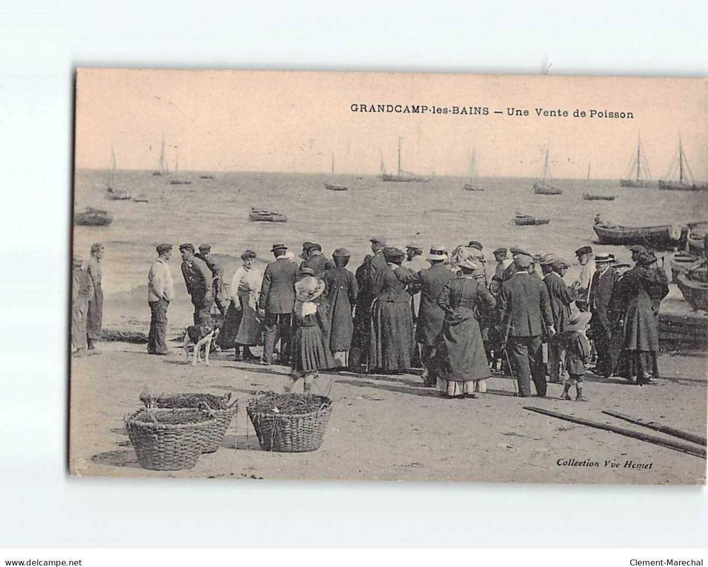 GRANDCAMP LES BAINS : Une Vente De Poisson - Très Bon état - Autres & Non Classés