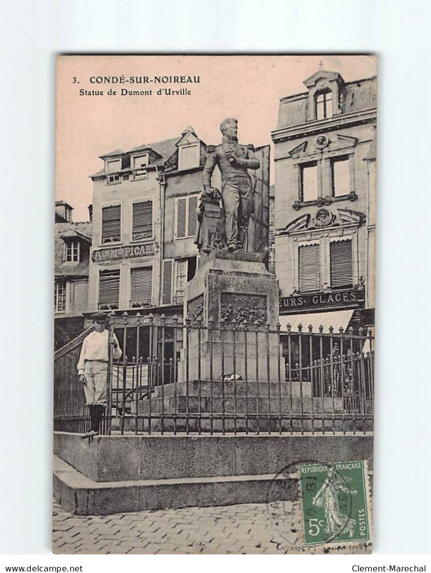 CONDE SUR NOIREAU : Statue De Dumont D'Urville - Très Bon état - Sonstige & Ohne Zuordnung