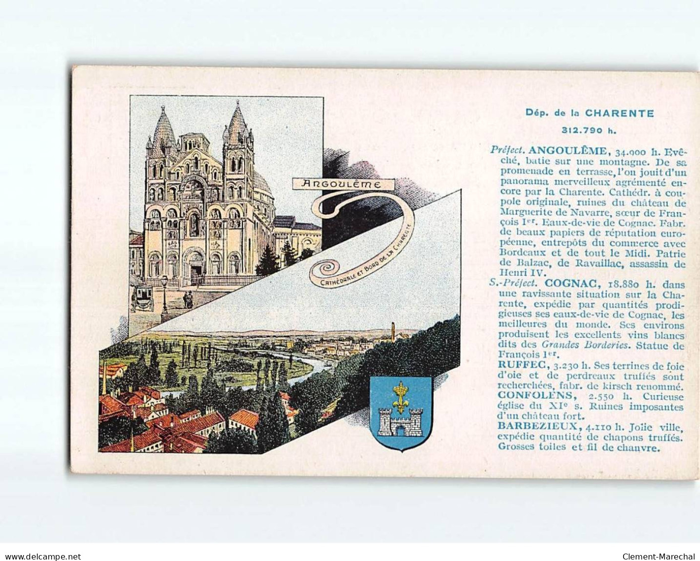 ANGOULEME : Cathédrale Et Bord De La Charente - Très Bon état - Angouleme