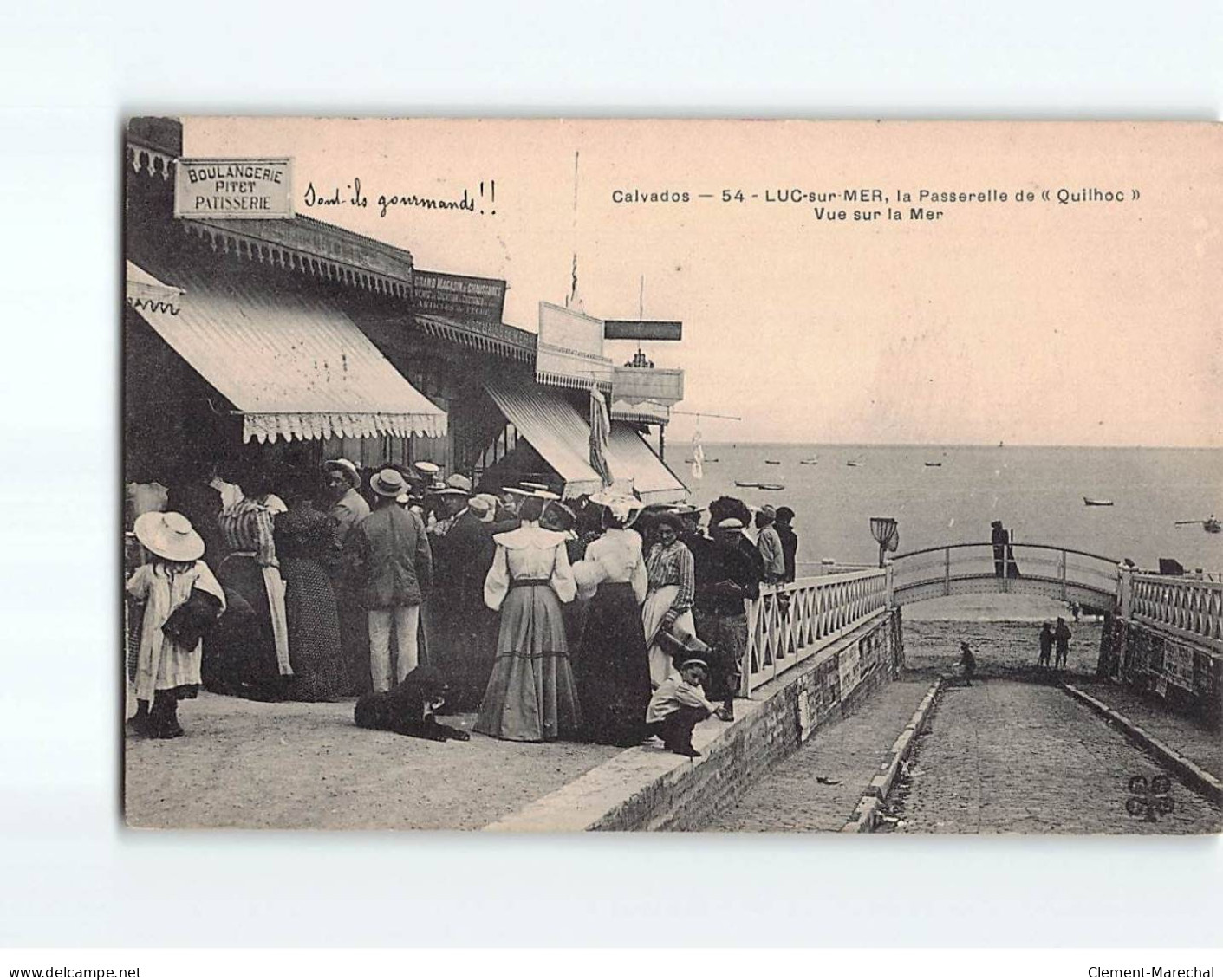 LUC SUR MER : La Passerelle De "" Quilhoc "" Vue Sur La Mer - Très Bon état - Luc Sur Mer