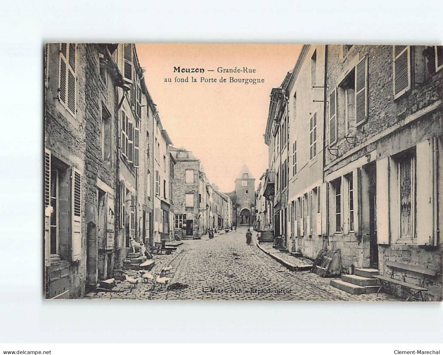MOUZON : Grande Rue, Au Fond, La Porte De Bourgogne - Très Bon état - Other & Unclassified