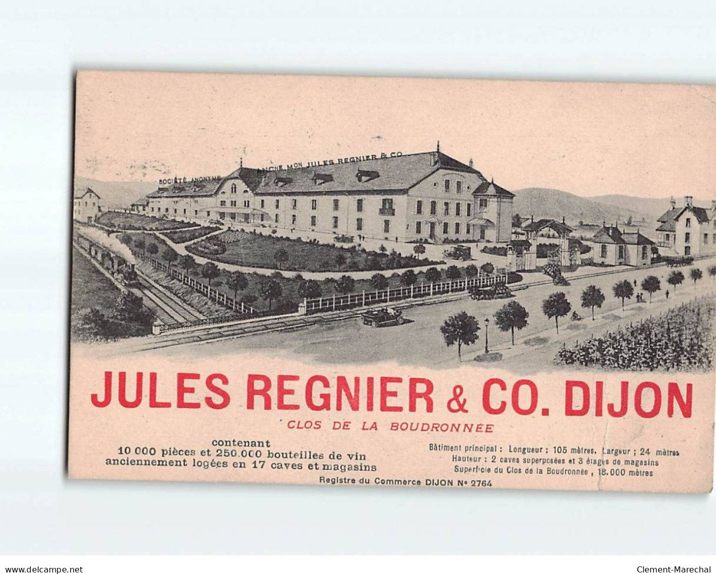 Jules Regnier & Co, DIJON, Clos De La Boudronnée - Très Bon état - Dijon