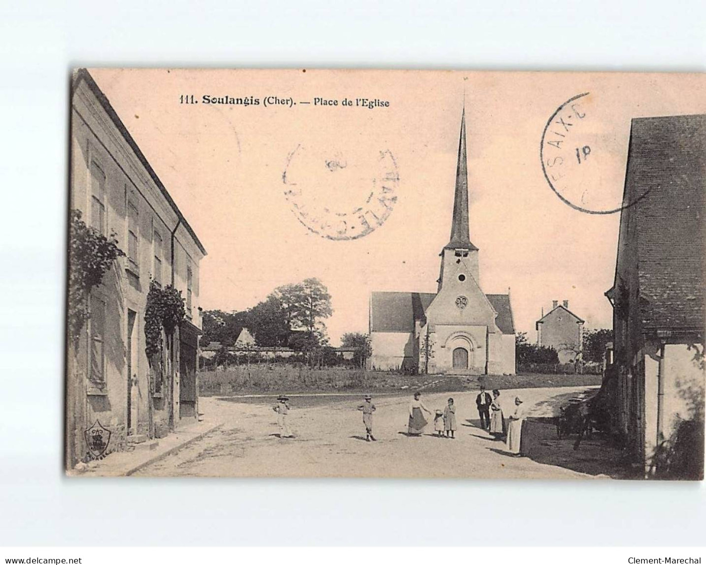 SOULANGIS : Place De L'Eglise - Très Bon état - Other & Unclassified