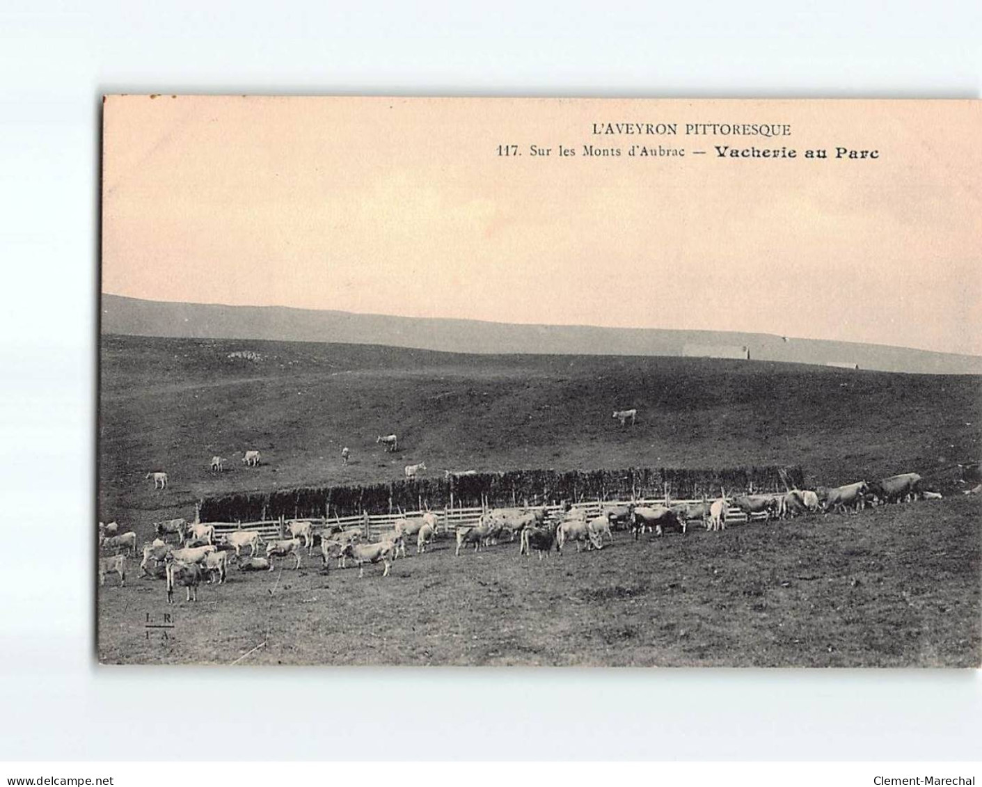 AUBRAC : Sur Les Monts, Vacherie Au Parc - Très Bon état - Autres & Non Classés