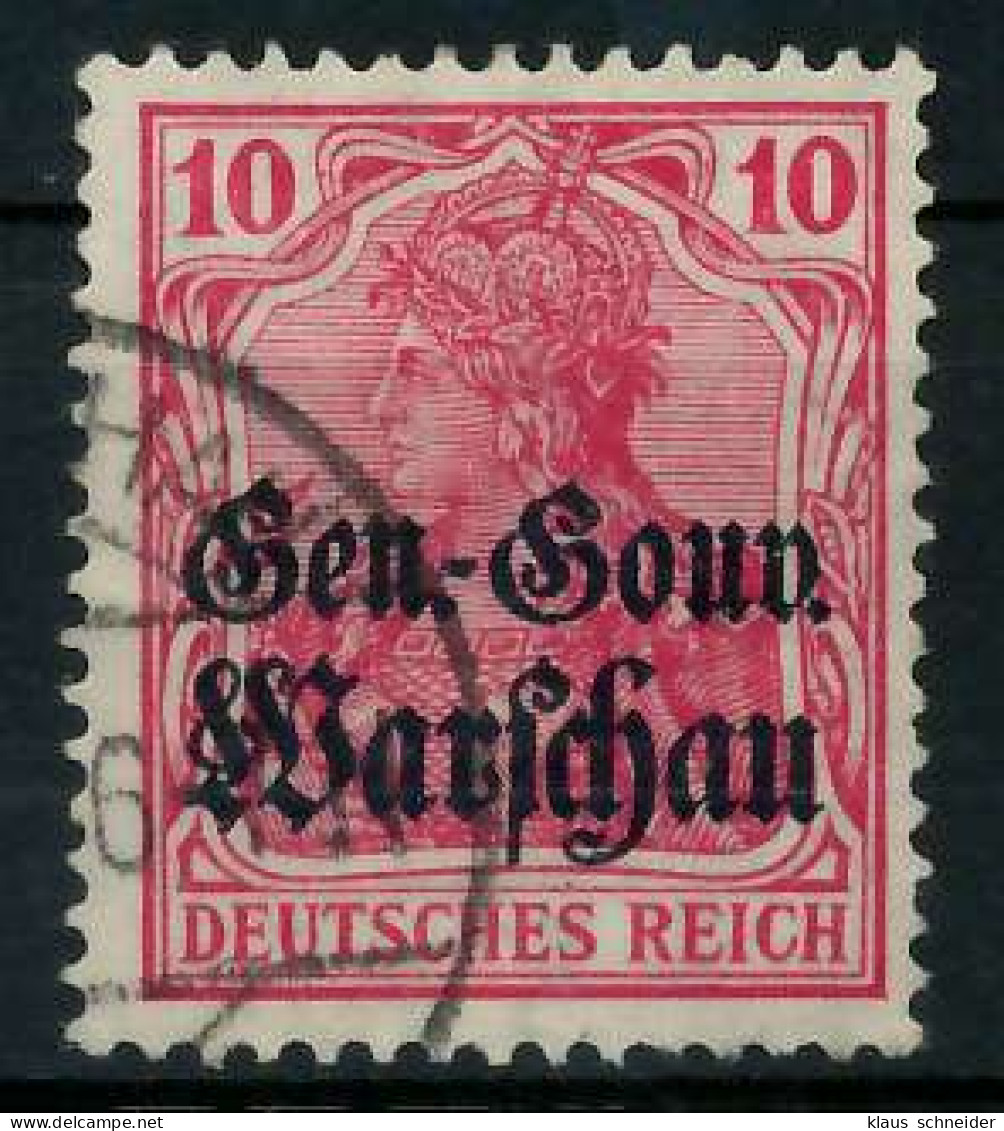 BES 1WK D-POST IN POLEN Nr 10b Gestempelt X776942 - Besetzungen 1914-18