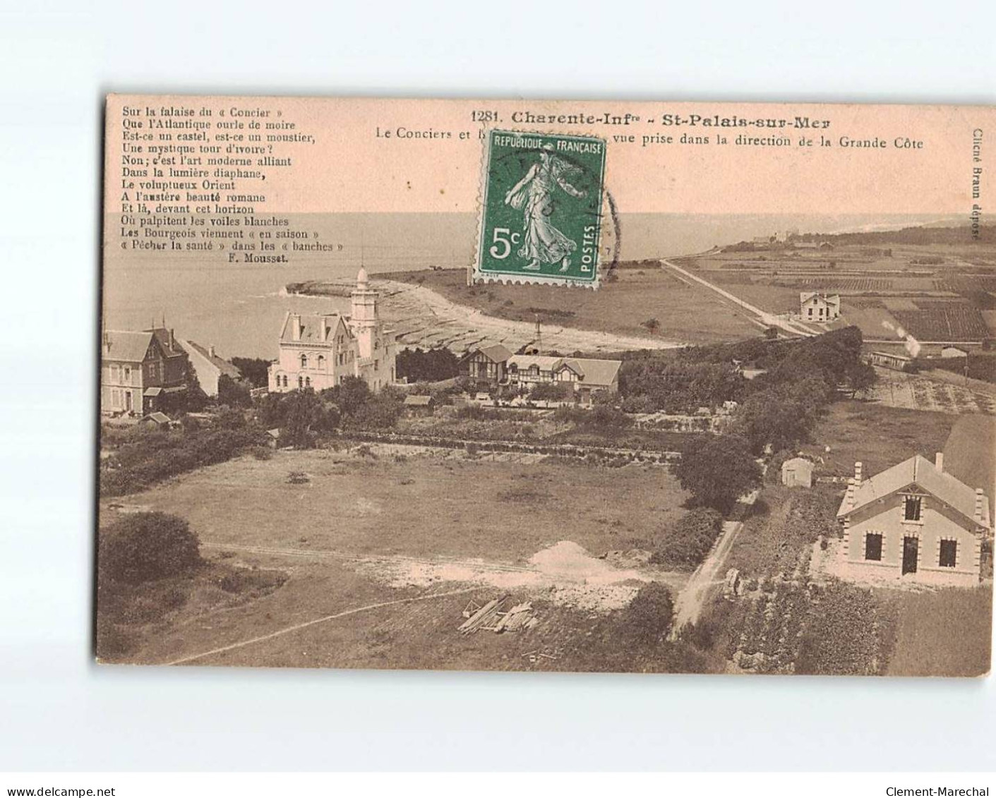 SAINT PALAIS : Le Conciers, Vue Prise Dans Al Direction De La Grande Côte - Très Bon état - Saint-Palais-sur-Mer