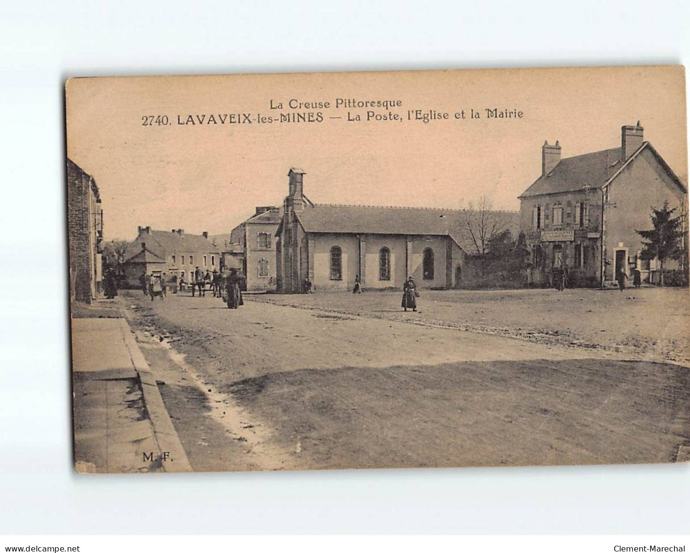 LAVAVEIX LES MINES : La Poste, L'Eglise Et La Mairie - état - Altri & Non Classificati