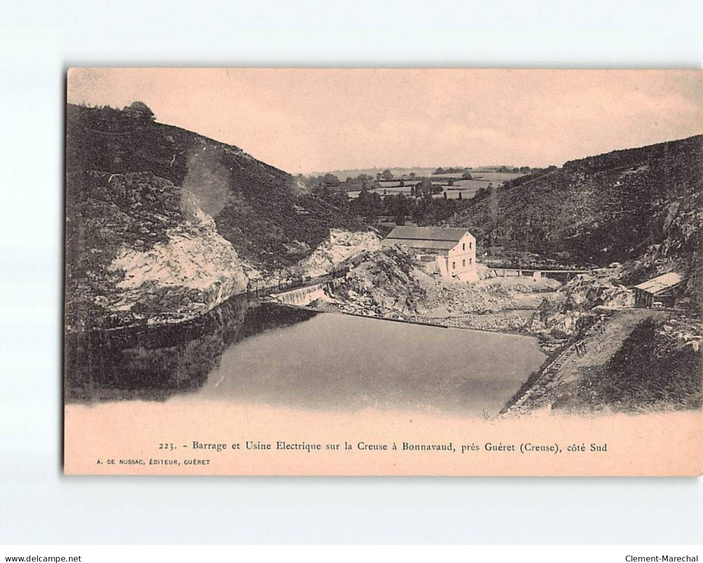 Barrage Et Usine électrique Sur La Creuse à Bonnavaud - Très Bon état - Autres & Non Classés