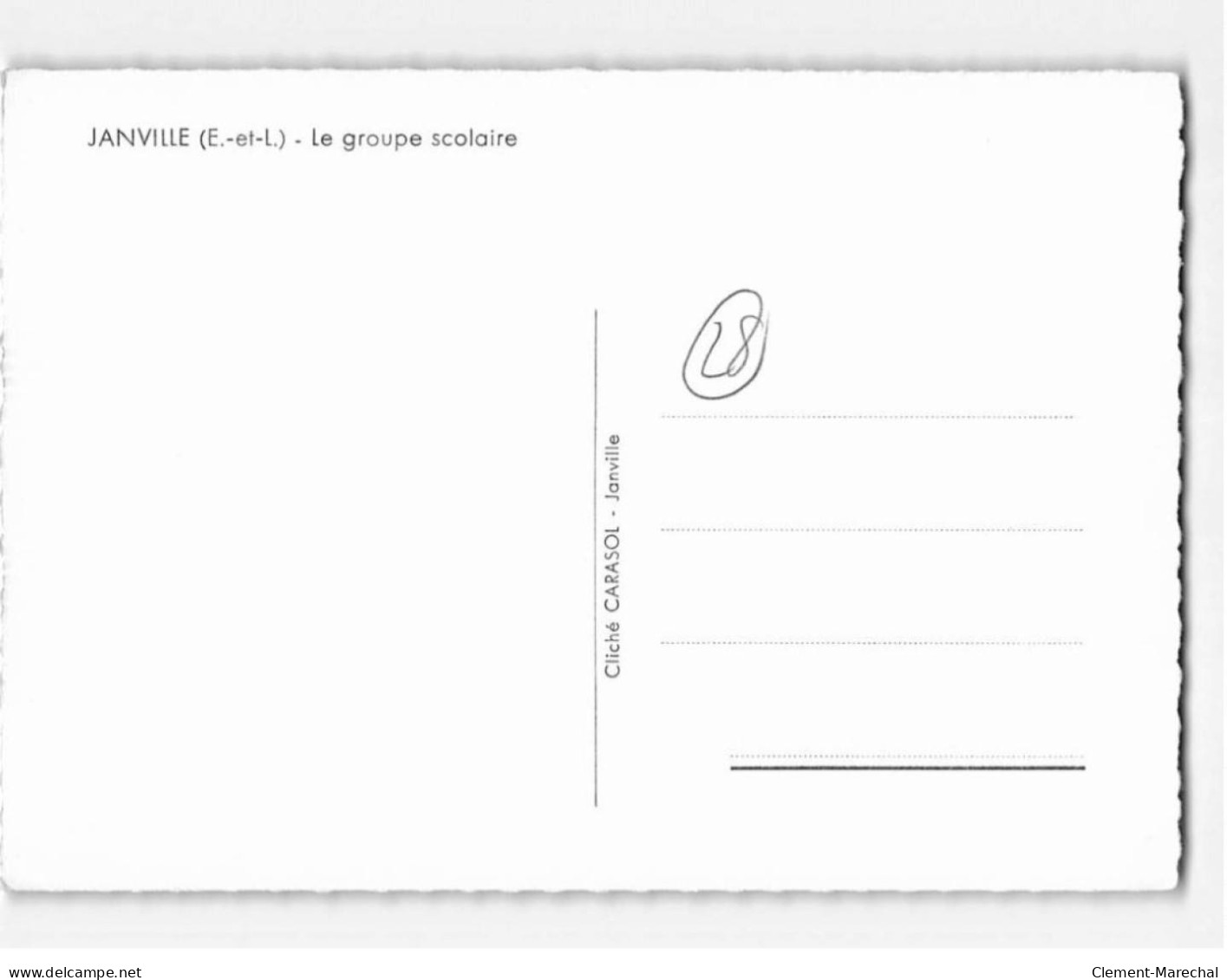 JANVILLE : Le Groupe Scolaire - Très Bon état - Andere & Zonder Classificatie