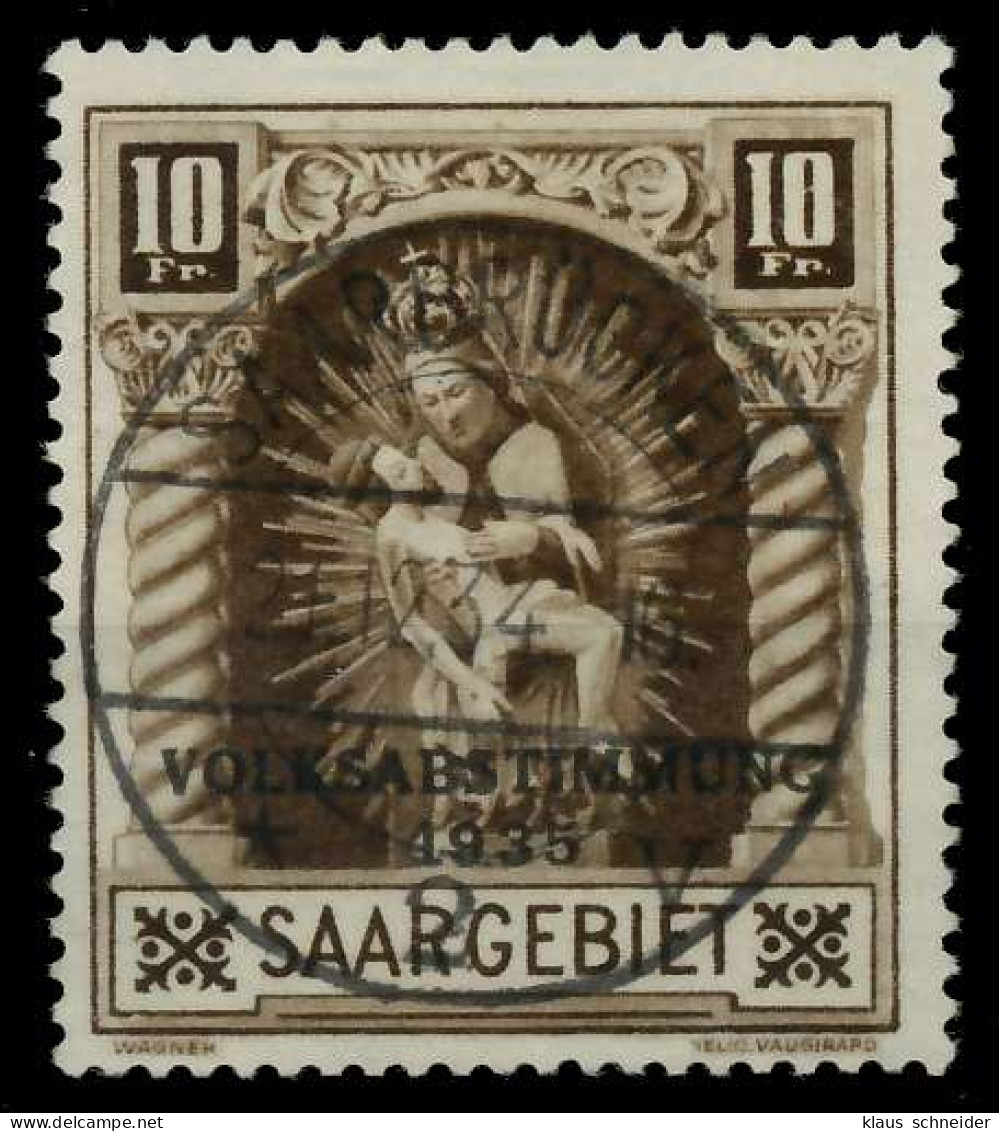 SAARGEBIET 1934 Nr 194II Zentrisch Gestempelt ATTEST X7B0E82 - Usati