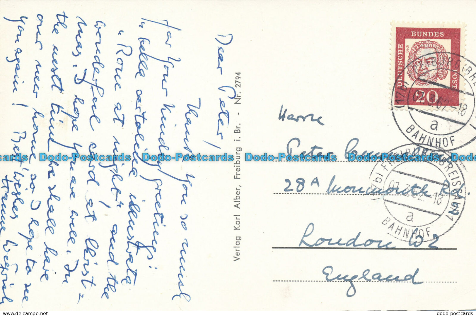 R088531 Glottertal. Schwarzwald. Karl Alber. No 2794. 1962 - Wereld