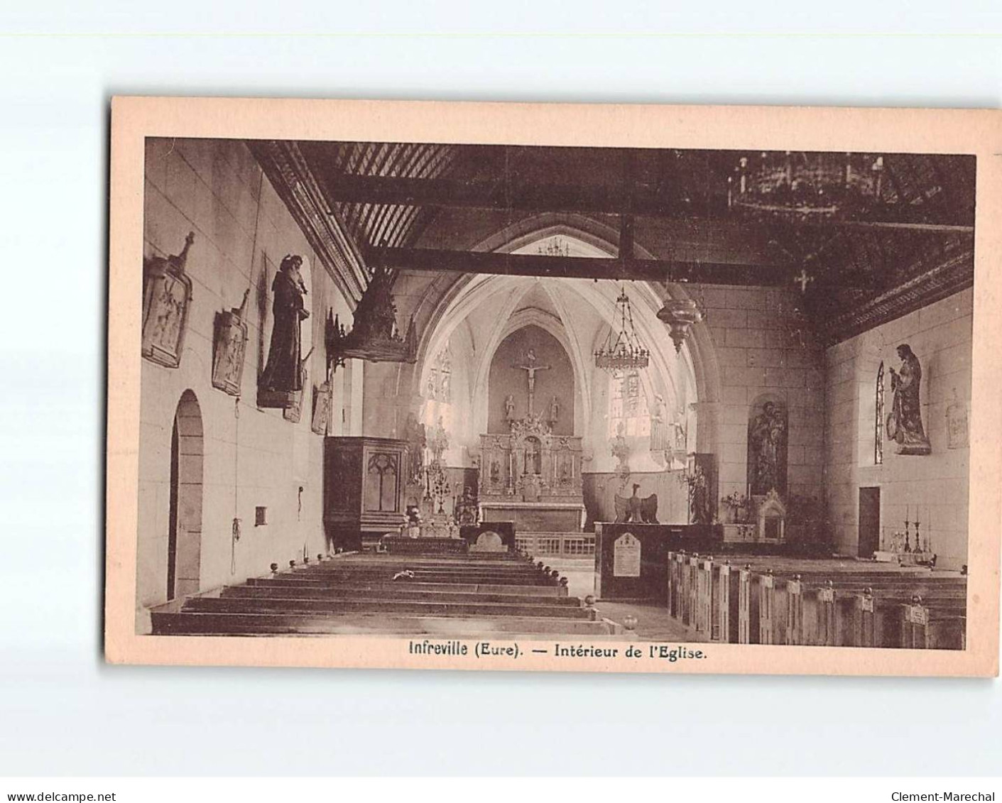 INFREVILLE : Intérieur De L'Eglise - Très Bon état - Other & Unclassified