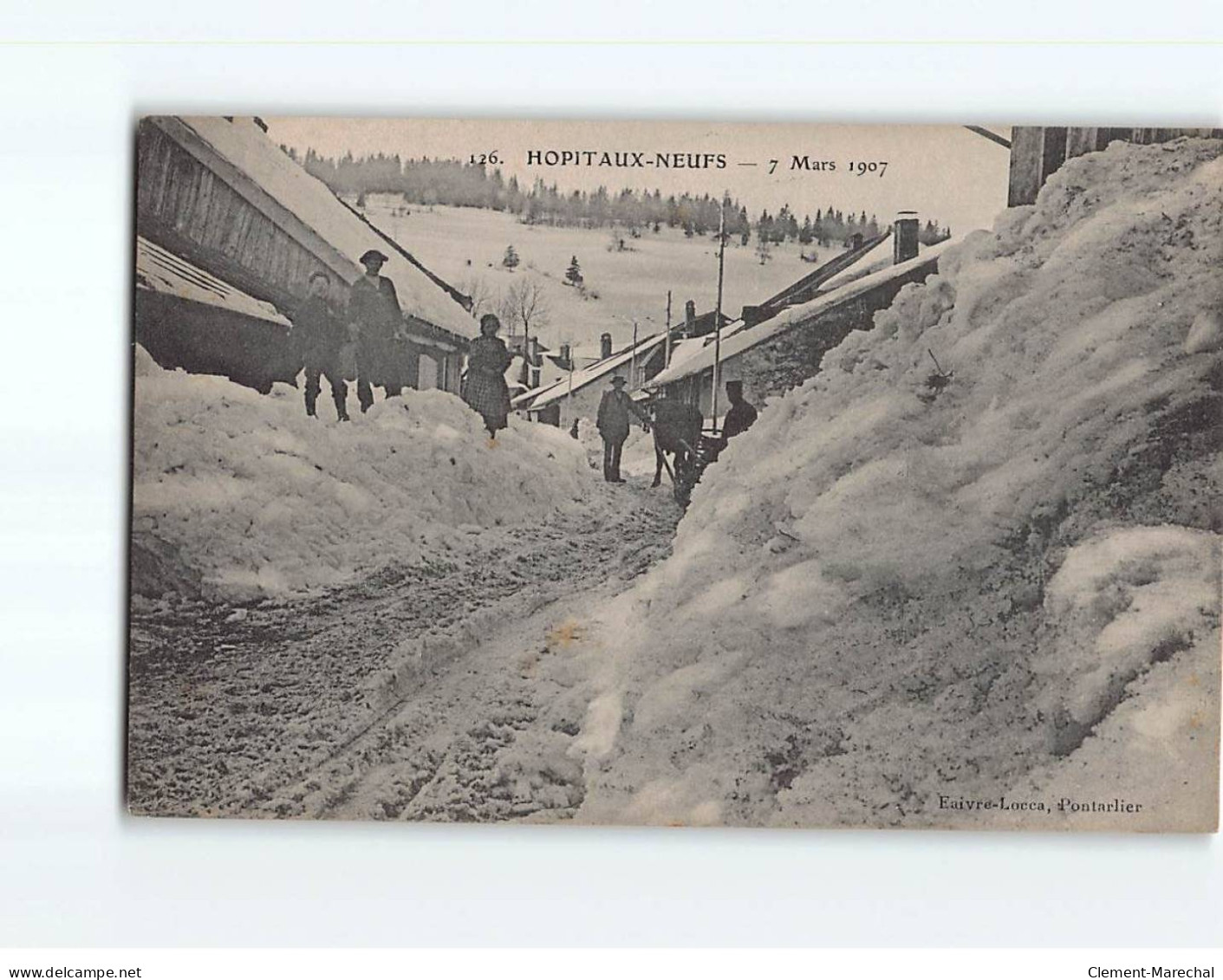 HOPITAUX NEUF : Sous La Neige, 7 Mars 1907 - Très Bon état - Andere & Zonder Classificatie