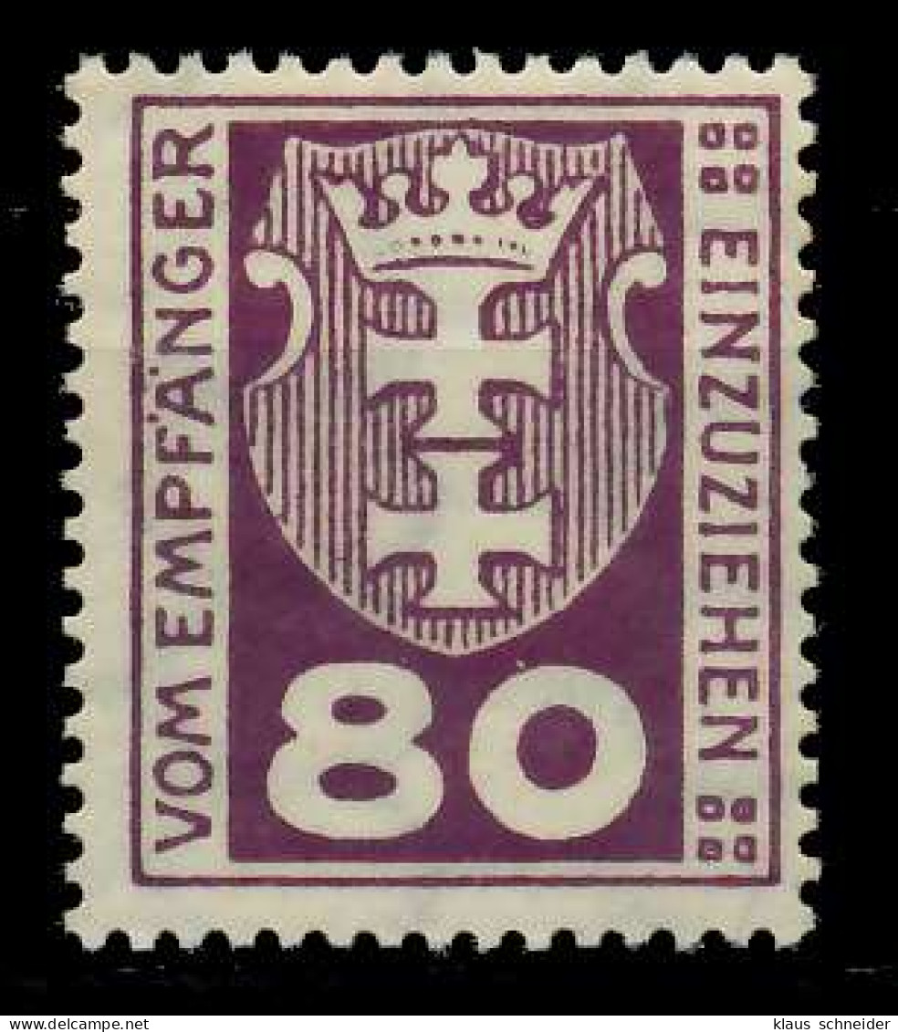 DANZIG PORTOMARKEN Nr 6b Postfrisch X7DAB2A - Neufs