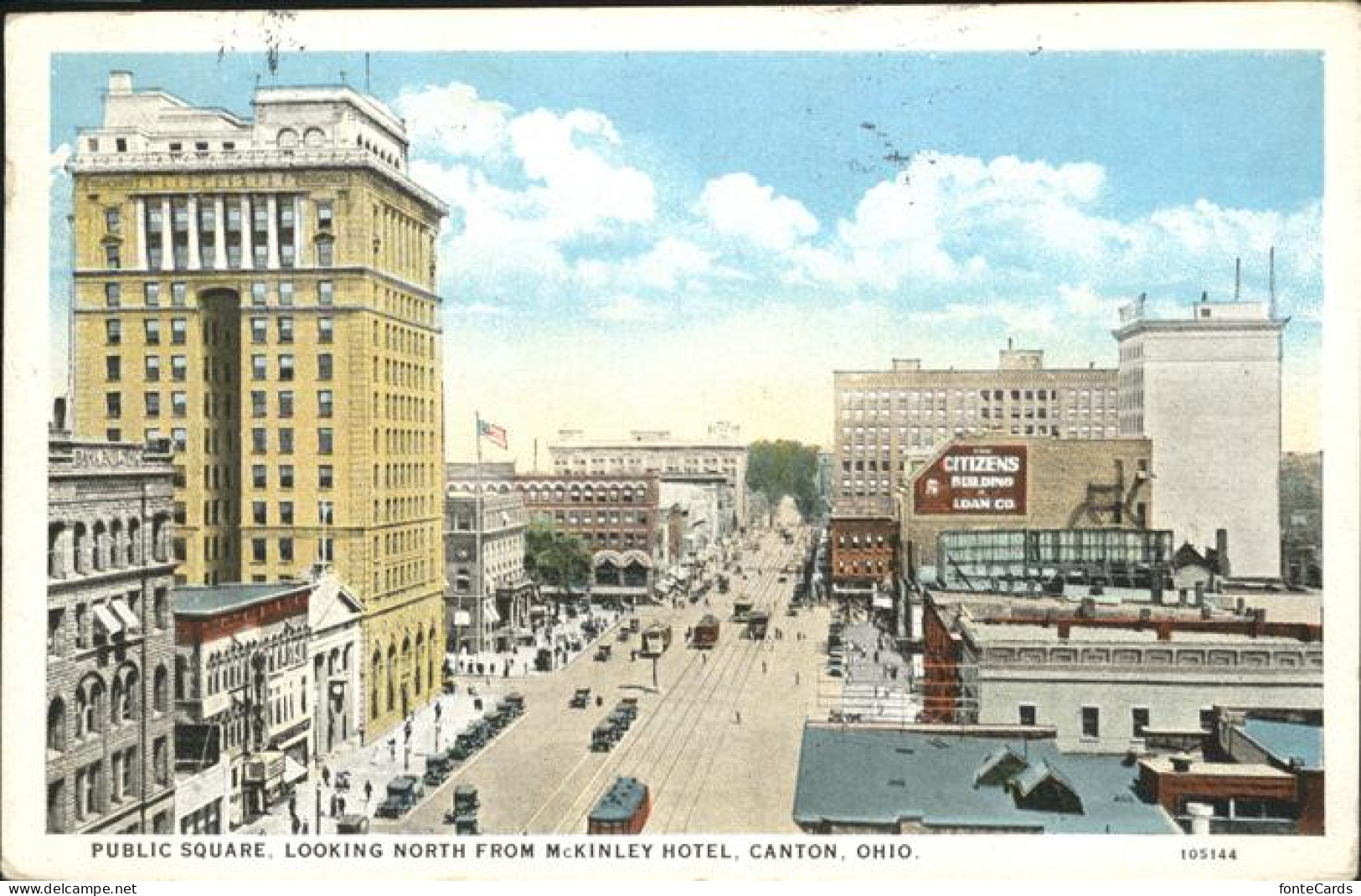 11322587 Canton Ohio Public Square Looking North From McKinley Hotel  - Sonstige & Ohne Zuordnung