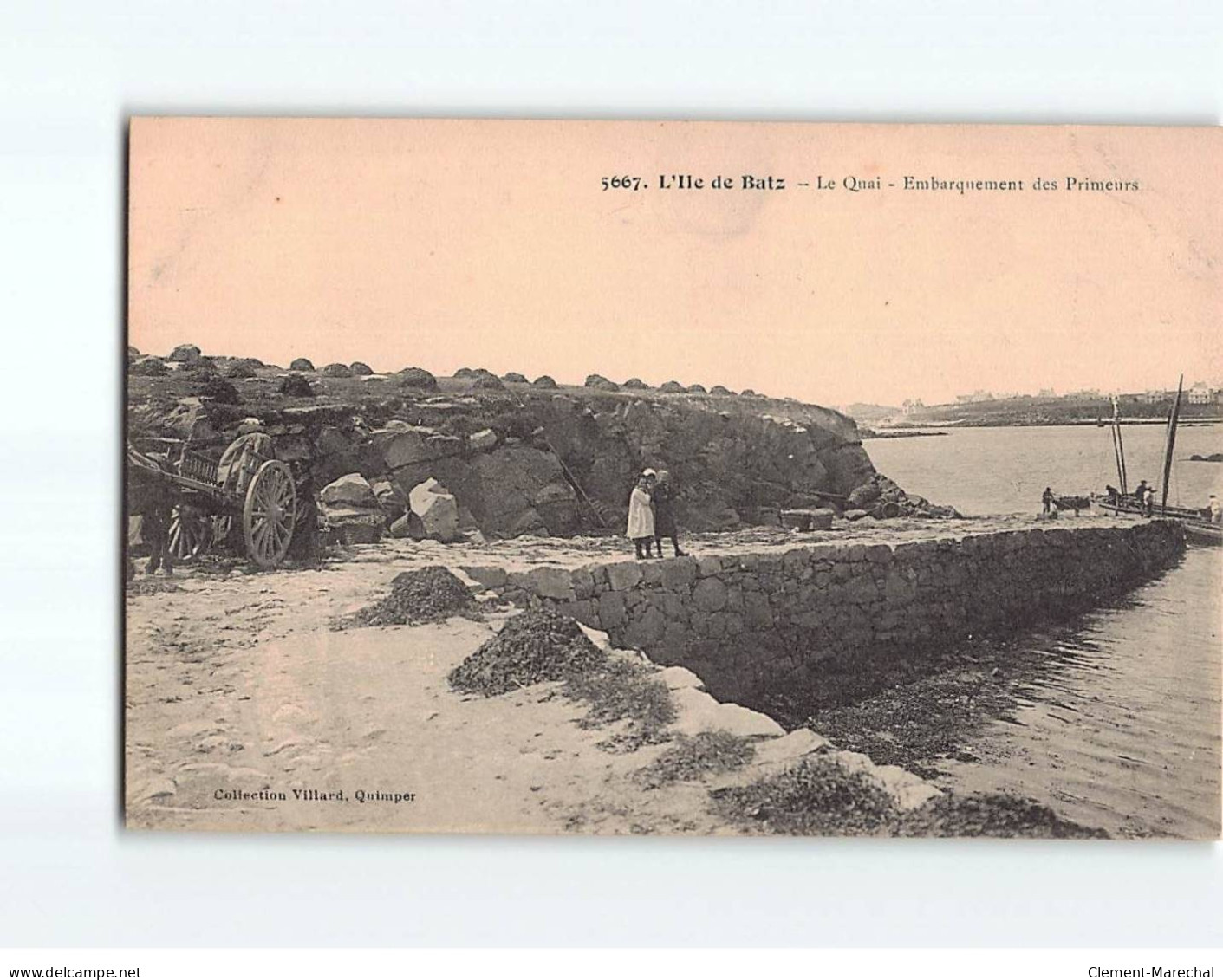 ILE DE BATZ : Le Quai, Embarquement Des Primeurs - Très Bon état - Ile-de-Batz