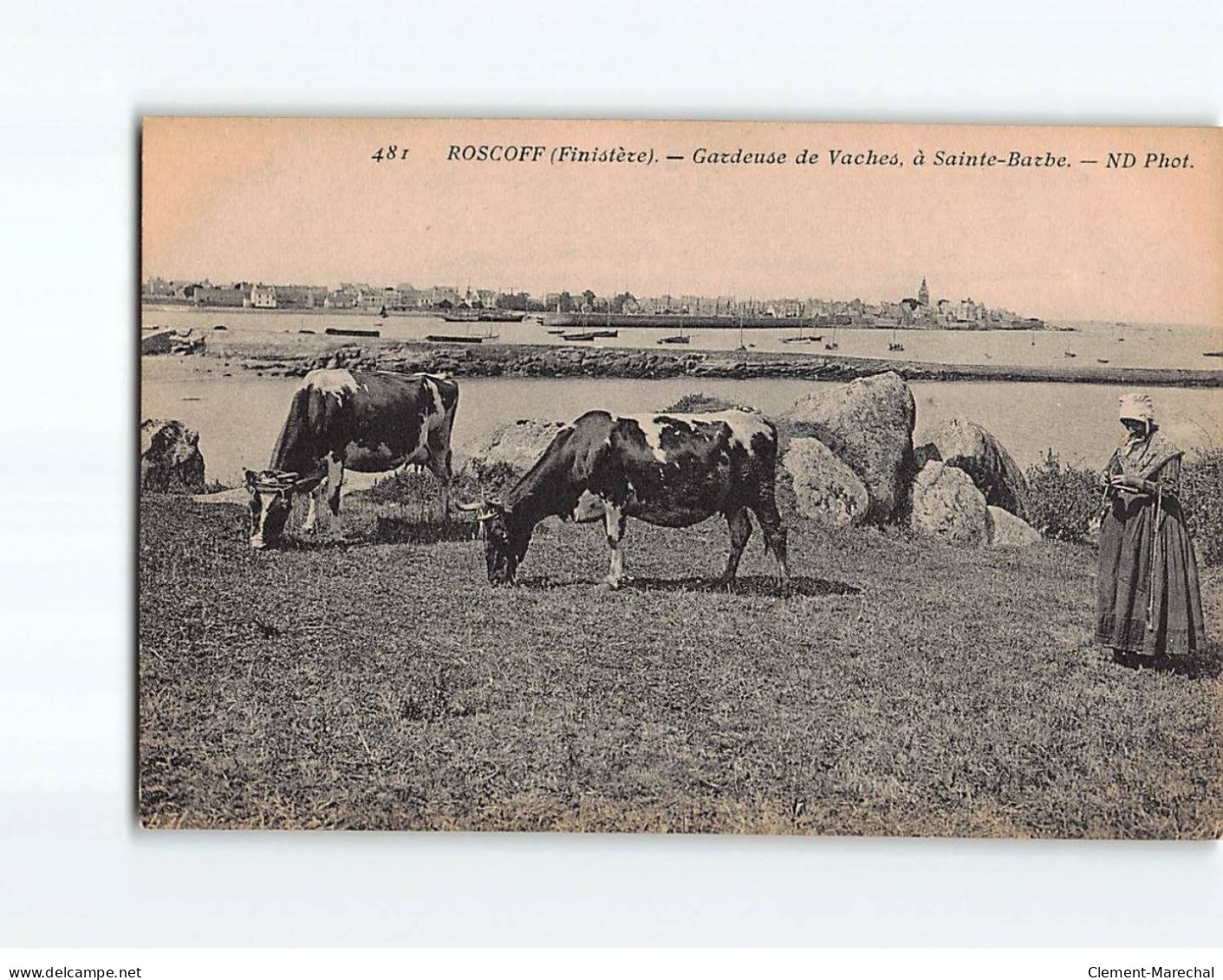 ROSCOFF : Gardeuse De Vaches, à Saintes-barbes - Très Bon état - Roscoff