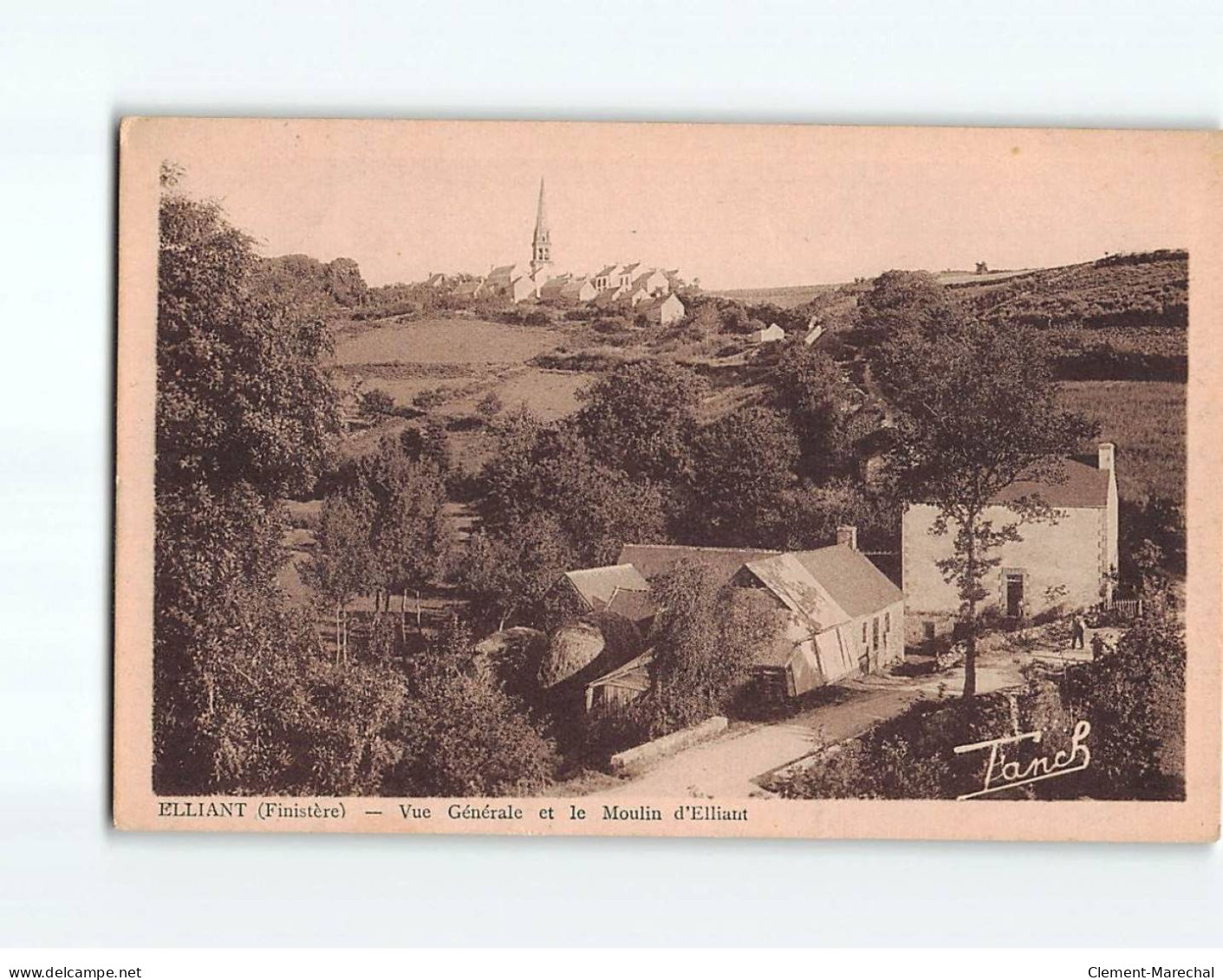 ELLIANT : Vue Générale Et Le Moulin D'Elliant - Très Bon état - Elliant