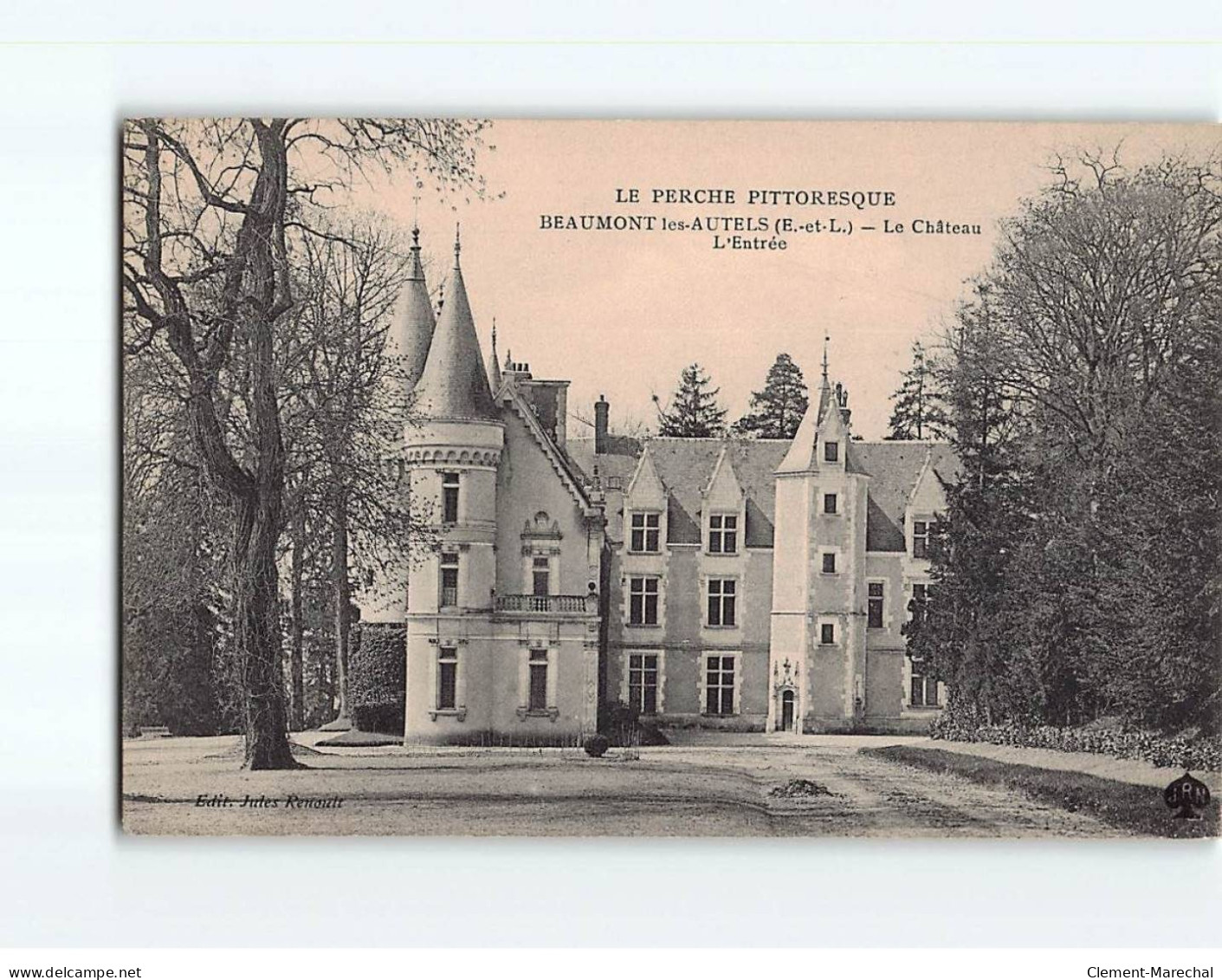 BEAUMONT LES AUTELS : Le Château, L'Entrée - état - Other & Unclassified