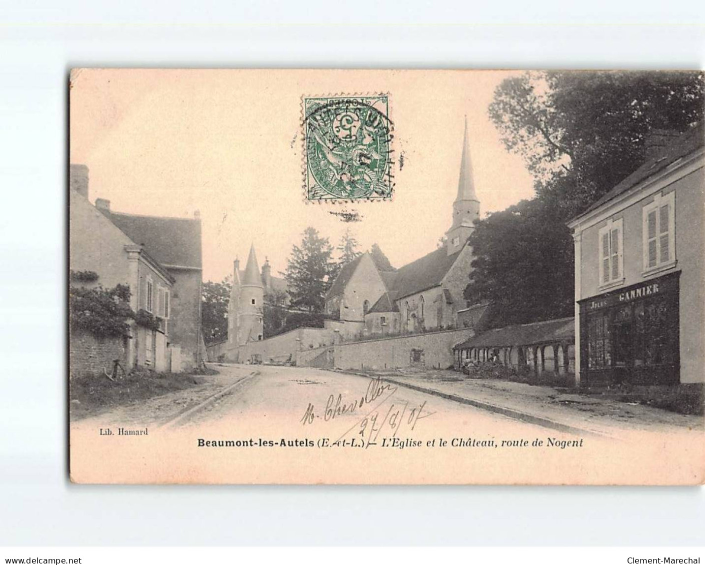 BEAUMONT LES AUTELS : L'Eglise Et Le Château, Route De Nogent - état - Other & Unclassified