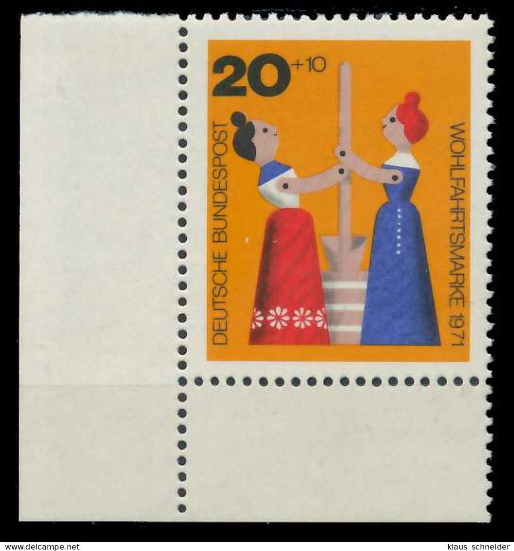 BRD 1971 Nr 705 Postfrisch ECKE-ULI X8556F2 - Unused Stamps