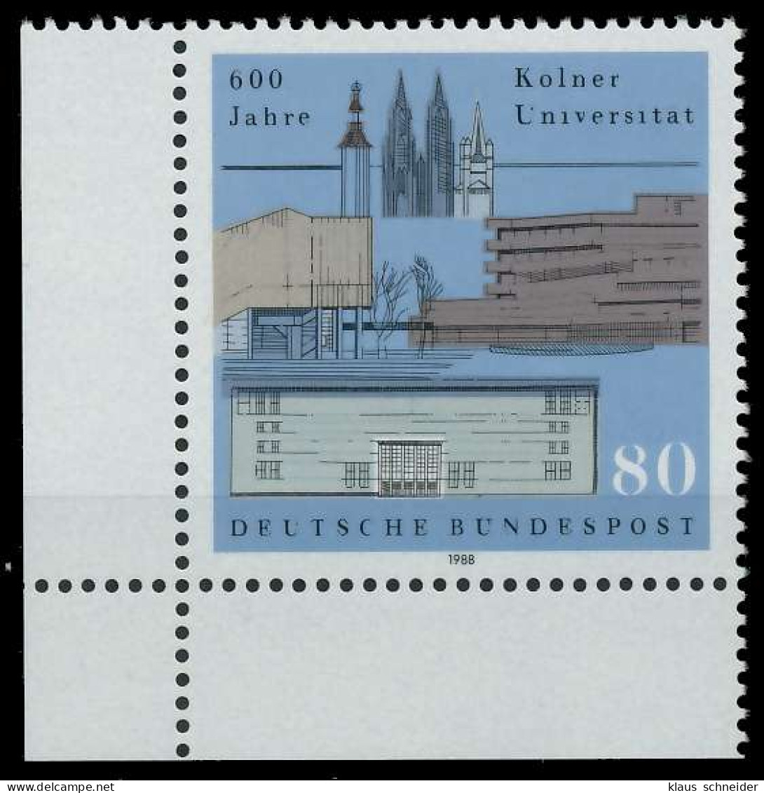 BRD 1988 Nr 1370 Postfrisch ECKE-ULI X85A5FE - Unused Stamps