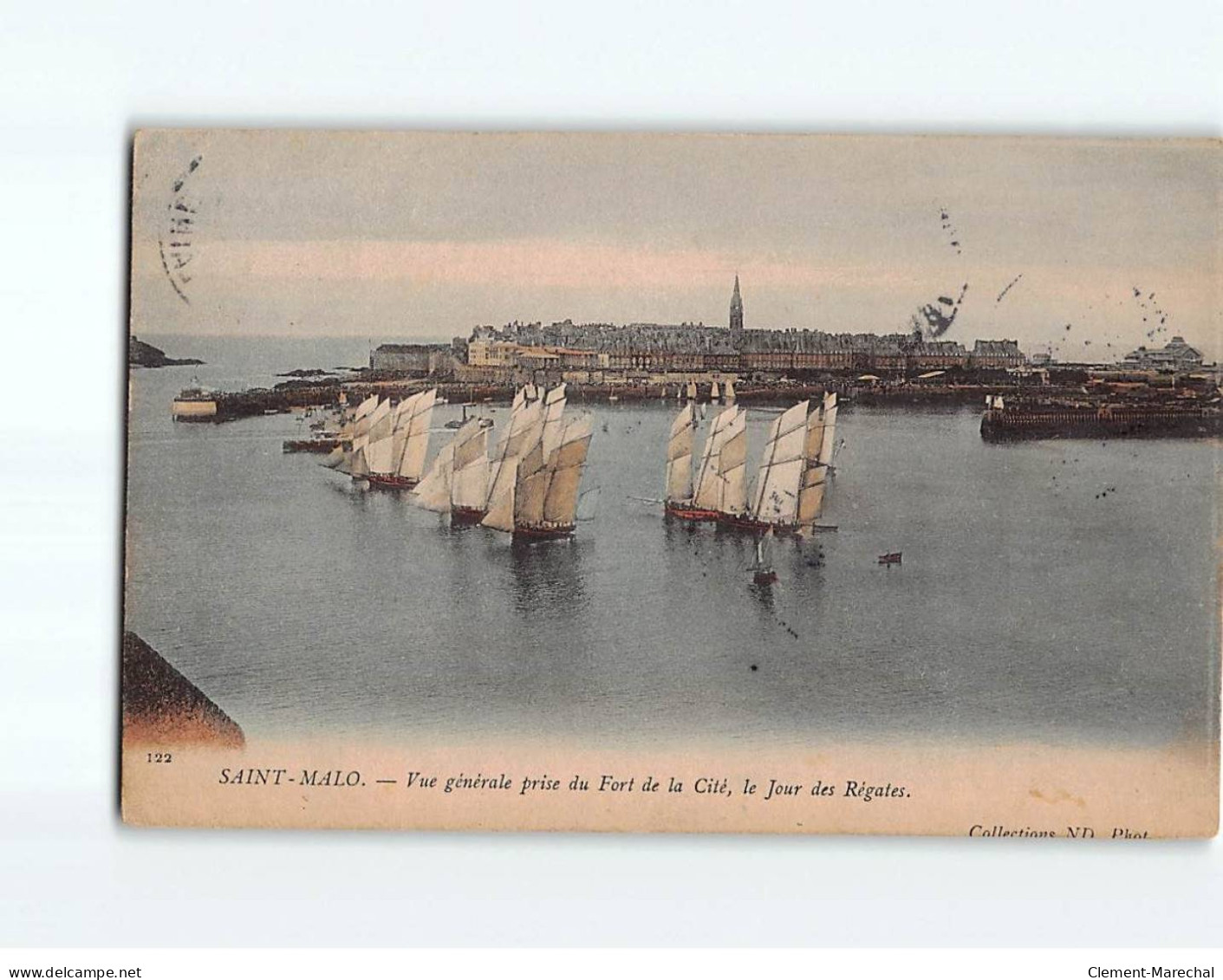 SAINT MALO : Vue Générale Prise Du Fort De La Cité, Le Jour Des Régates - Très Bon état - Saint Malo