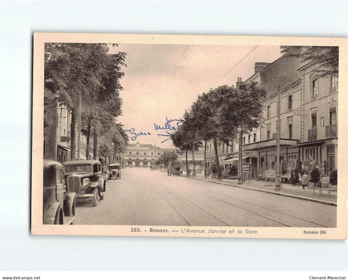 RENNES : L'Avenue Janvier Et La Gare - Très Bon état - Rennes