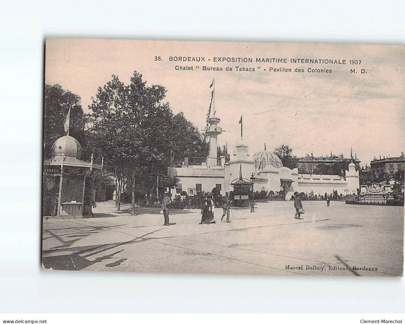 BORDEAUX : Exposition Maritime 1907, Chalet ""Bureau De Tabacs"", Pavillon Des Colonies - Très Bon état - Bordeaux